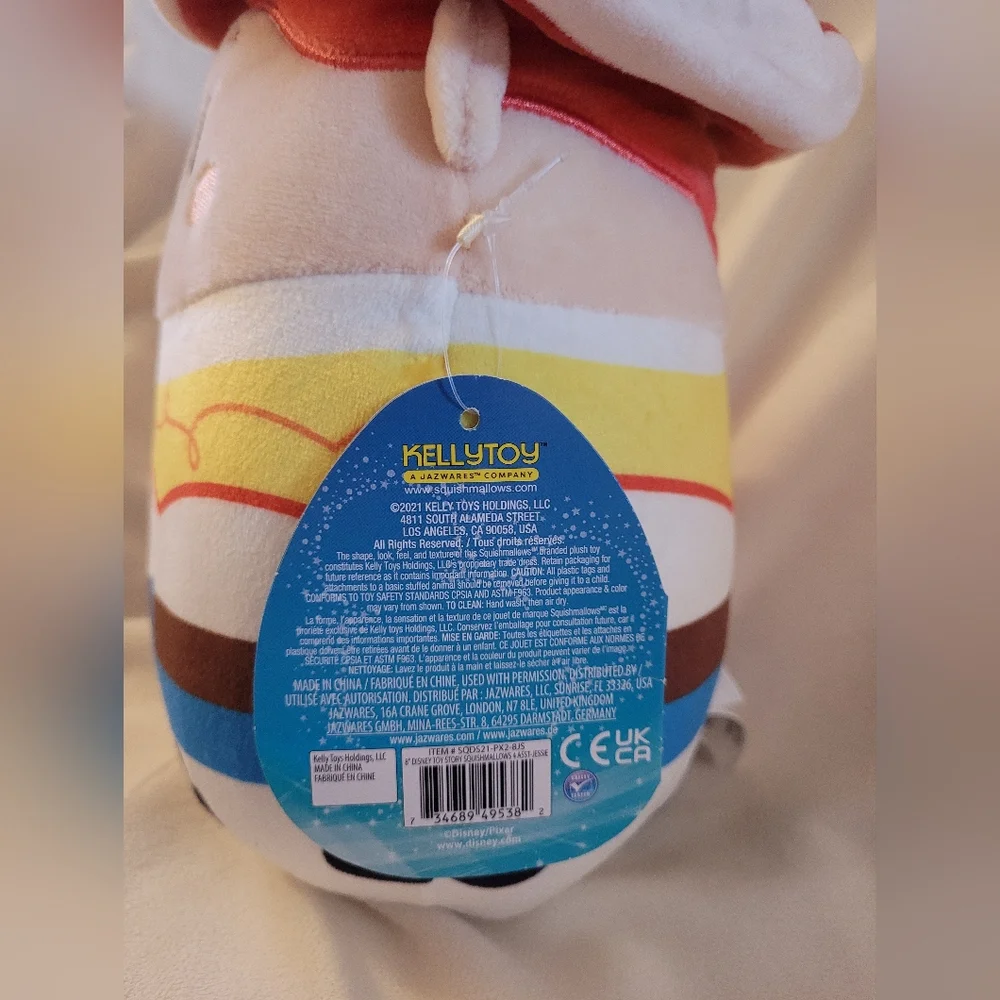 NEW Disney Squishmallow Jessie Toy Story 8” Cowgirl Kellytoy NWT